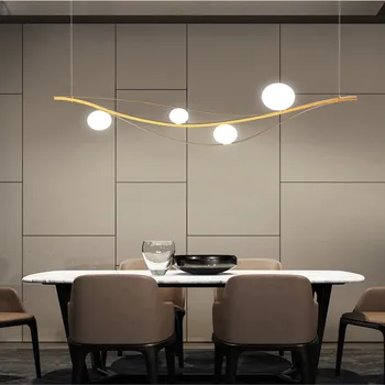 Modern, simplu glob de cristal lampă, aur lampă, Nordic iluminat interior, bar și restaurant Imagine 1