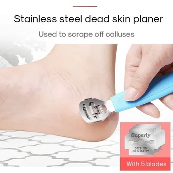 NOQ 8pcs/set Picior din Oțel Inoxidabil Fișier de Piele Moartă Callus Remover Fișiere de Unghii Îngrijire Picior Manichiura Peiducre Instrumente Nail Art Imagine 1