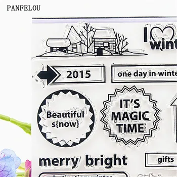 PANFELOU moment magic Silicon Transparent Cauciuc Clar Timbre de desene animate pentru Scrapbooking/DIY Paști album de nunta Imagine 1