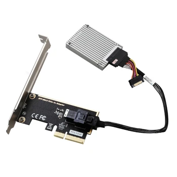PCIe 3.0 4X/8X SFF 8643 la 2 port u.2 SSD Adaptor de Card de Expansiune Pci-e Convertor Adaptor de Card pentru NVME Dropshipping Imagine 1
