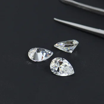 Real 0.1-5CT D VVS1 Culoare Pere Tăiat Moissanite diamante Certificate Gra Moissanite Diamant Șirag de mărgele Trece Tester pentru Bijuterii Diy Imagine 1