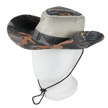 Respirabil Margine Largă Pălărie de Soare pentru a Proteja Împotriva UV Razele de Soare în aer liber Boonie Hat pentru Drumetii, Camping Pescuit pentru Bărbați și Femei Imagine 1