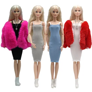 Slim Moda Alunecare Rochie Pentru Papusa Barbie Costume de Haine de Montare Curea Rochii Rochie Pentru 1/6 BJD Papusi Accesorii Copii Jucarii Imagine 1