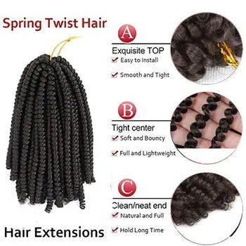 Spring Hair Twist 6 Pachete de Primăvară Răsturnări de situație Fluture Croșetat Păr Pufos Primăvară poftă de mâncare Croșetat de Păr Bomba poftă de mâncare de Primăvară Păr NS33 Imagine 1