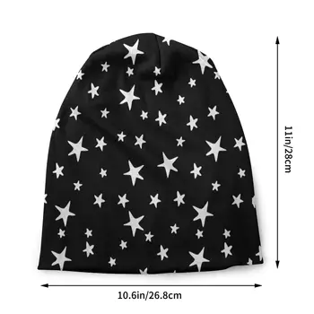 Stele Negru Pe Alb Planetsl Capota Pălării Tricot Pălărie Hip Hop Toamna Iarna În Aer Liber Chelioși Căciuli Palarie Unisex Pentru Adulti Cald Capace Imagine 1