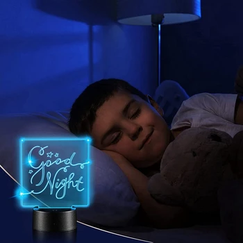 VÂNZARE FIERBINTE Noapte 3D LED Lampă de Bază Cu 4 Clar Foi Acrilice 4 telecomenzi Reglabil 16 Culori Pentru Camera Copilului Bar Imagine 1