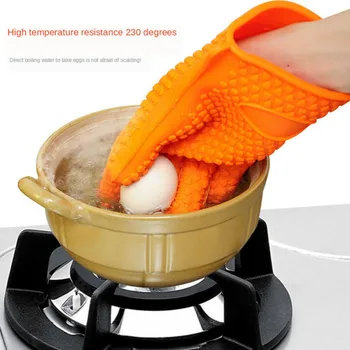 1 buc mănuși de Silicon supărat Non-alunecare rezistent la temperaturi Ridicate Utilizate pentru gătit, cuptor cu microunde grill coacere instrumente de bucatarie supplie Imagine 2