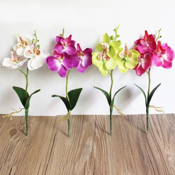 1 pachet MINI Phalaenopsis buchet vaza pentru decor acasă de Crăciun de nunta flori decorative coroane de flori Artificiale flori en-gros Imagine 2