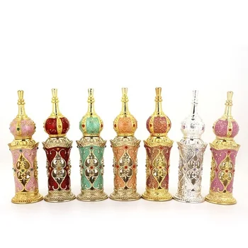 12ml Aur, Sticla de Parfum cu Stick Dubai Stil de Înaltă Calitate Stil oriental Parfum Recipient Ulei Esential de Sticla Elegant Imagine 2