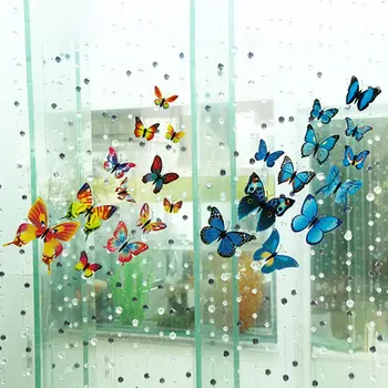 12PCS Fluture Decor autocolante Fluturi Decorative Pentru Petrecerea de Ziua de Alimentare 3D butterfly Tematica Parti Decor Nunta Imagine 2