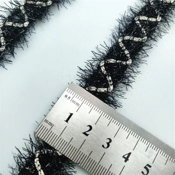 2,5 cm Lățime Negru Poliester, Imitație de Dantelă Panglică Împletită Garnitura de Aprovizionare din sectorul Confecțiilor textile Acasă Haine Înfrumusețarea Imagine 2