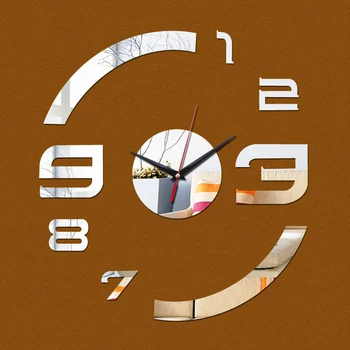 2019 Adevărat Nou Timp Limitat Transport Gratuit Moda Diy Acrilice Ceas de Perete Modern Oglindă Lux Ceasuri de Cristal 3d Ceasuri Z023 Imagine 2