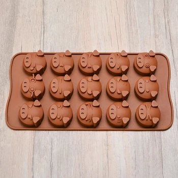 3D Drăguț de Porc Forma de Tort Mucegai DIY Animal Porc de Ciocolata Sugarcraft Mucegai Multi DIY Tava de Gheață Săpun Manual Mucegai Bucătărie Bakeware Imagine 2