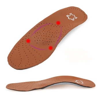 3D Premium Piele sanatoasa ortezare branț pentru Flatfoot Mare Suport Arc tălpile interioare din Silicon Tălpi bărbați și femei pantofi de piele Imagine 2