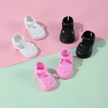 3pair Papusa Pantofi pentru 1/6 & 28cm &12 Inch Bjd Papusa Grăsime Organism Dress Up Sandale Pantofi Plat Fata de Bricolaj Copil Jucărie Accesorii Imagine 2