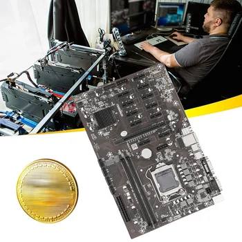 B250B ETH Miniere Placa de baza+G3930 CPU+Diafragma+Comutator Cablu+Cablu SATA+pasta Termică LGA1151 DDR4 12PCIE MSATA Pentru BTC Imagine 2