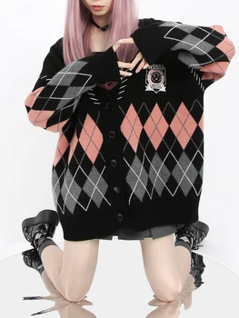 Cardigan Pulover de Toamnă și de Iarnă Groase Tricotate Cardigan Feminin Facultate Stil Japonez Stil Cardigan Supradimensionat Imagine 2
