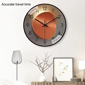 Ceas de perete Model de Frunze Cameră Ceas Anti-ceață Suprafață Oglindă Acasă Ceas Imagine 2