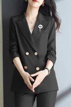 Coreean toamna jacheta sport femei supradimensionat îmbrăcăminte Carouri sport sacou office sacou femei de primăvară supradimensionate îmbrăcăminte Imagine 2