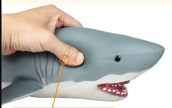 creative viața reală rechin model din plastic moale rechin papusa cadou despre 57x27.5x16cm xf2764 Imagine 2