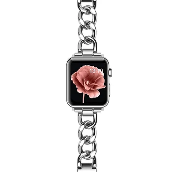 Curea pentru Apple Watch SE 6 5 4 40mm 44mm trupa Brățară din Oțel Inoxidabil pentru Iwatch Seria 6 5 4 3 38mm 42mm Watchbands wristbelt Imagine 2