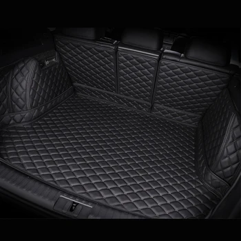 Durabil din Piele Personalizate Portbagaj Covoraș pentru Ford Focus Mustang Fusion, Explorer Everest Taur Auto Mocheta Accesorii Interior Parte Imagine 2