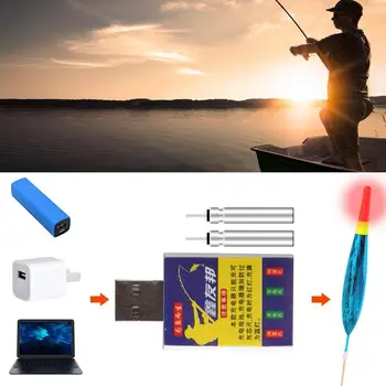 Electronice de Pescuit Float Baterie CR425 Și Încărcător Luminos Flotoare de Pescuit CR425 Noapte Geamandură de Pescuit Instrumente Electronice Pluteste Imagine 2