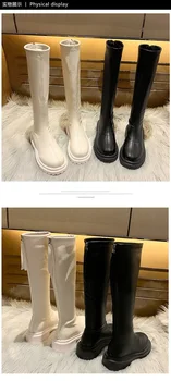 Femei Cizme de Cauciuc Cizme-femei Pantofi pentru Femeie Pantofi de Iarna Tocuri Joase papuceii Rotund Toe Ploaie 2020 la Jumătatea Vițel Toamna Imagine 2