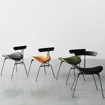 Fier Nordic net red scaun simplu acasă stil industrial scaun de luat masa designer creativ ant de agrement scaun Imagine 2