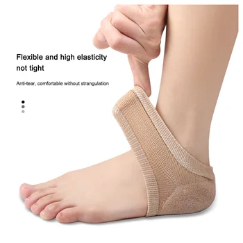 Gel Toc Protector Ciorap pentru Ingrijirea picioarelor Moisturing Anti-Cracare Insertii Maneca Relief Fasciita Plantara Reduce Durerea Toc Presiune Imagine 2