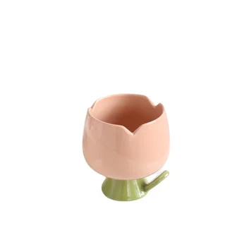 Ins Stil Cana Ceramica Plin de Design Cesti de Ceai Tulip Original Cani Cana de Cafea de Anul Nou Cani Cuplu Cadou Cadouri Personalizate Imagine 2