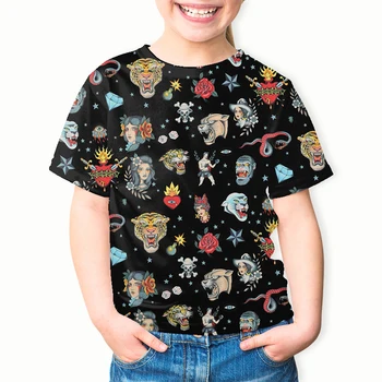 Jumeast Vara Copii T Shirt de Imprimare 3D Y2k Stil de Desene animate Maneca Scurta Sport Copii Moda Streetwear Pulover Amuzant Topuri Imagine 2