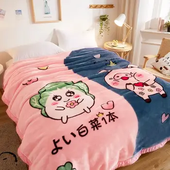 Lenjerie de pat pentru copii pătură pătură pătură de desene animate dublu ingrosat pătură pentru copii pătura pentru copii de gradinita Imagine 2