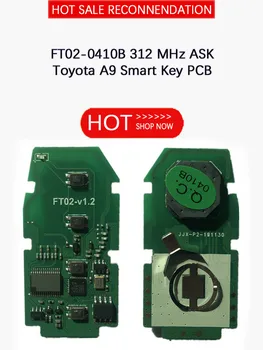 Lonsdor 4 Buton Toyota Smart Key PCB Bord Înlocuire PN Numărul FT02-0410B Frecvență 312 MHz CERE A9 Cip Imagine 2