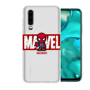Marvel Avengers Hero numele Anime Cazul în care Telefonul Pentru Huawei p50 P40 P30 P20 P10 P9 P8 Lite E Pro Plus Etui Coque Pictura Hoesjes co Imagine 2