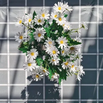Nordic Home Decor Flori Artificiale Margarete Simulare De Mătase Flori De Gradina De Decorare Interioară Masă Ornamente Flori False Imagine 2