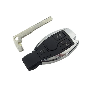 OkeyTech 3 Buton Pentru Benz, Smart Key Shell Auto Acoperi Caz Fob & Introduceți Lama Cheii cu Telecomandă pentru Mercedes Benz MB C E ML S SL SLK Imagine 2