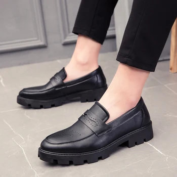 Pantofi pentru bărbați 2020 toamna și iarna clasic de brand de înaltă calitate confortabil gros-talpa non-alunecare, rezistent la uzura pantofi de piele Imagine 2