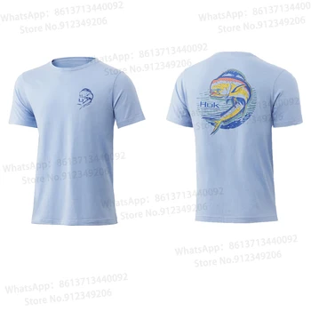 Pescuit Camasi Pentru Barbati cu Maneci Scurte UV T-shirt Uscare Rapidă de Pescuit, Îmbrăcăminte de protecție Solară UPF 50+ Haine Respirabil Jacheta de Pescuit Imagine 2