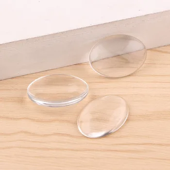 reidgaller 50pcs diy flatback transparent clar ovale 18x25mm cabochon cupolă de sticlă de luare de bijuterii accesorii Imagine 2
