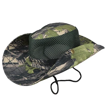Respirabil Margine Largă Pălărie de Soare pentru a Proteja Împotriva UV Razele de Soare în aer liber Boonie Hat pentru Drumetii, Camping Pescuit pentru Bărbați și Femei Imagine 2
