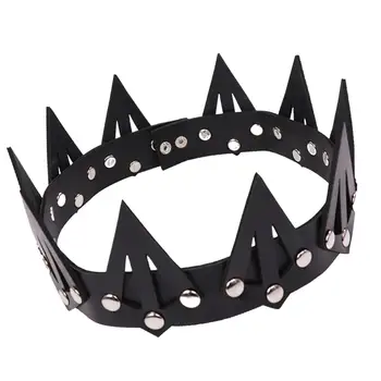 royal Crown Diadema Retro Stil Caciula Neagra Decorative pentru Printesa Decoratiuni Ziua de nastere Imagine 2