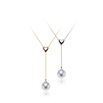 Sinya Drăguț Multifunctional perla Pandantiv 18k Au750 colier de aur pentru femei fete iubitor de uzura lungime reglabila Imagine 2