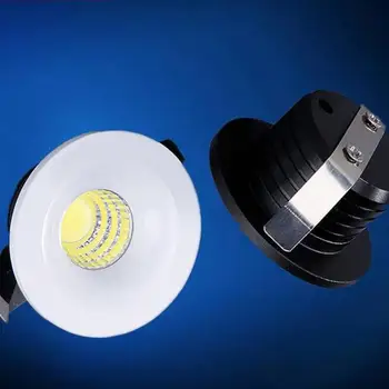 Spoturi cu LED-uri COB Rotund Mini Spot Încastrat în Jos Lampa pentru Cabinet 110V 220V Acasă Lumini pentru vitrina Imagine 2