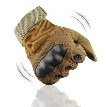 Super Fibre de Piele Coajă Coajă Tare Tactice Mănuși pentru Bărbați de Echitatie Anti-Tăiere de Formare de Fitness Militari ai Armatei Mănuși Imagine 2
