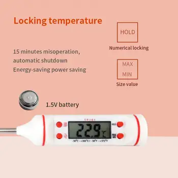 Termometru de carne Excelent Repede de Măsurare a Temperaturii Eco-friendly Instant Citit Alimentare Temperatura Tester pentru Bucatarie Imagine 2