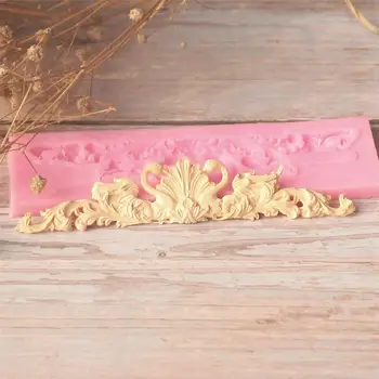 WALFOS DIY Zahăr Ambarcațiuni Tort Vintage Relief de Frontieră Mucegai Silicon Fondante Mucegai Tort de Decorare Instrumente de Mestecat Pastă de Mucegai Imagine 2