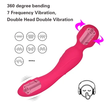 Încălzire Vibrator Magic AV Vibrator pentru Femei Biberon Masaj Clitoridian Vagin Vibrator punctul G Stimulator Adulți Jucării Sexuale pentru Femei Imagine 2