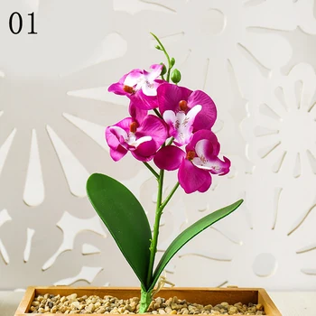 1 pachet MINI Phalaenopsis buchet vaza pentru decor acasă de Crăciun de nunta flori decorative coroane de flori Artificiale flori en-gros Imagine 3