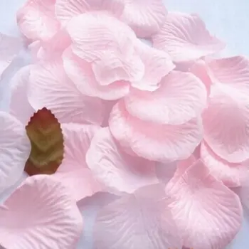100buc Trandafiri Petale de Flori Artificiale pentru Decor Nunta - roz Imagine 3